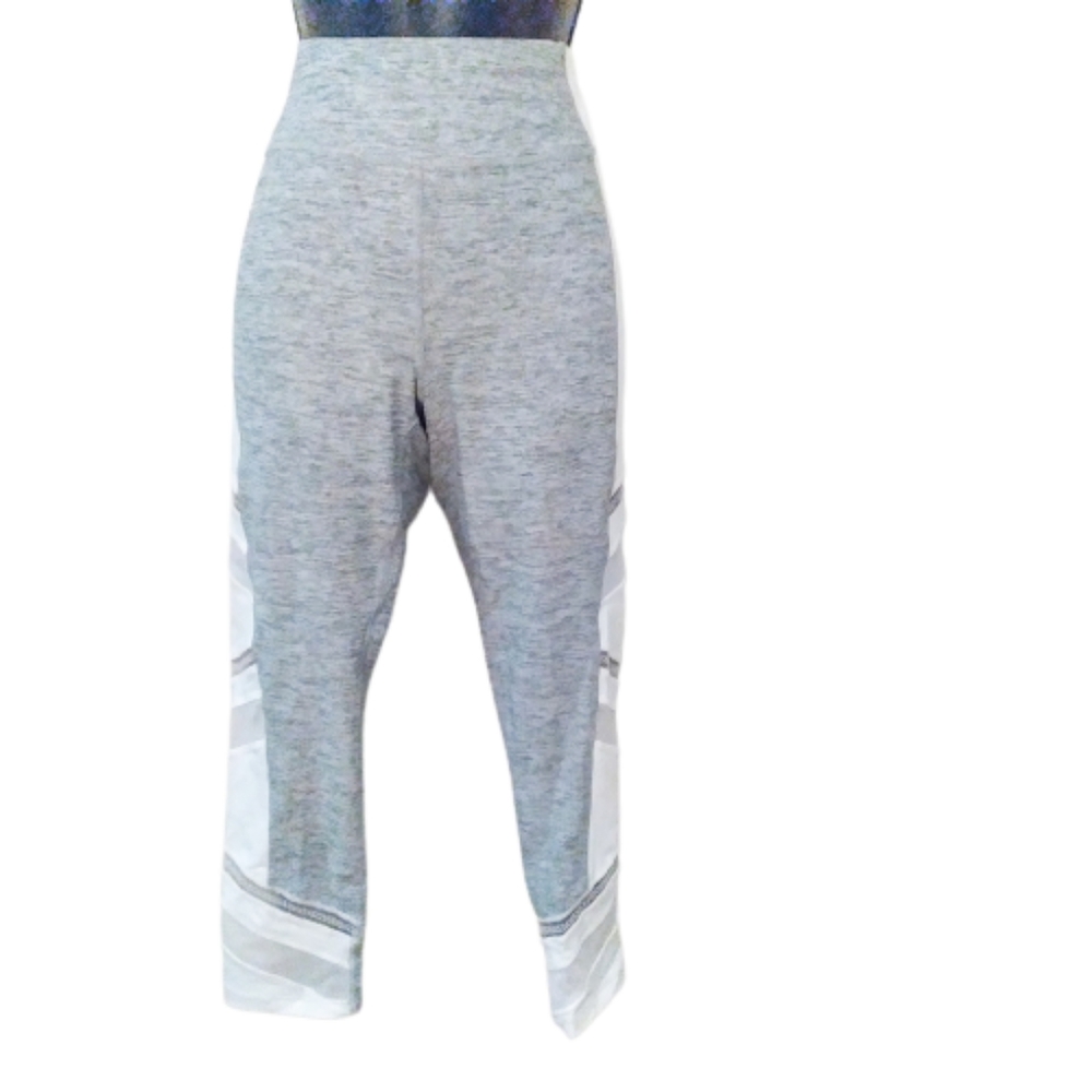 Avia Grey Mesh Adjustable Activewear Leggings NWOT